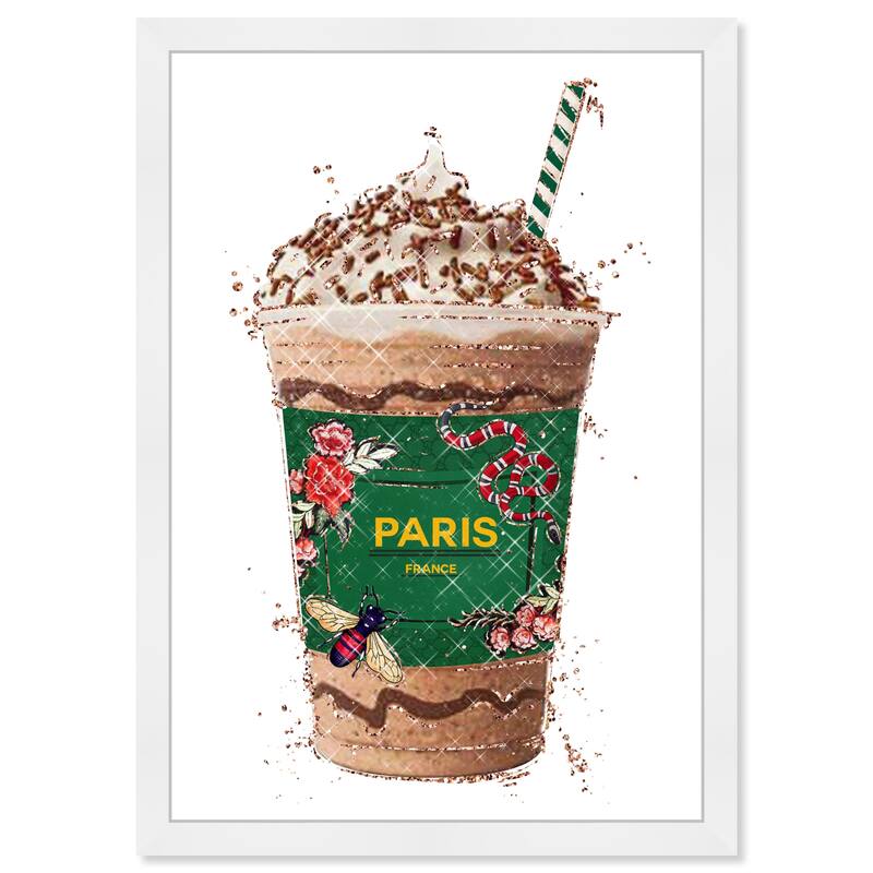 Wynwood Studio Prints Drinks and Spirits Wild Green Coffee Green and Emerald Glam Wall Art Canvas Print