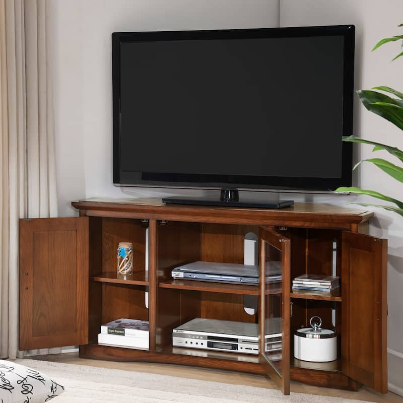 Leick Home Solid Wood Mission Corner TV Stand