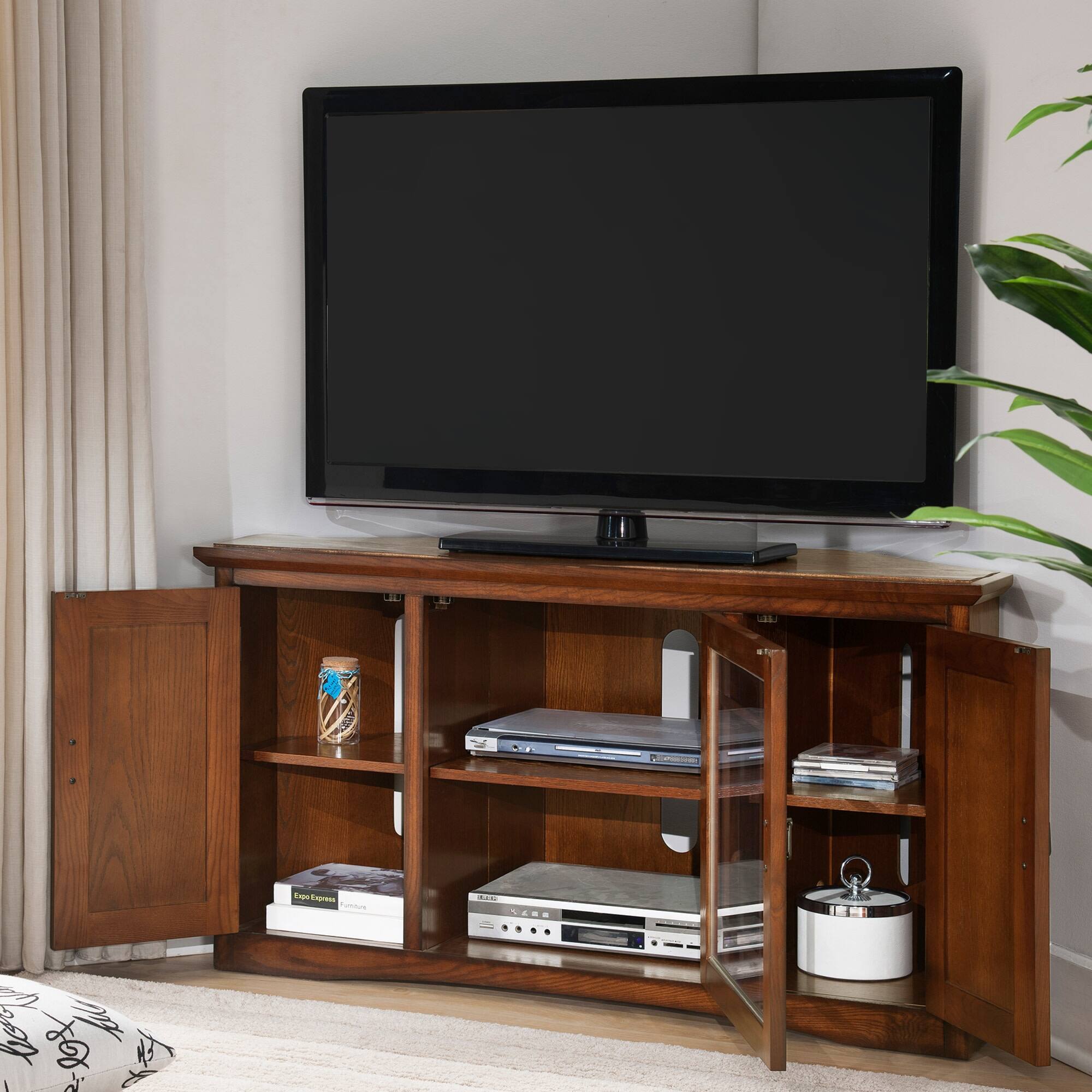 Leick Home Solid Wood Mission Corner TV Stand On Sale Bed Bath Beyond 6084648