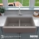 preview thumbnail 36 of 73, Karran Retrofit Apron Front Quartz Double Bowl Kitchen Sink