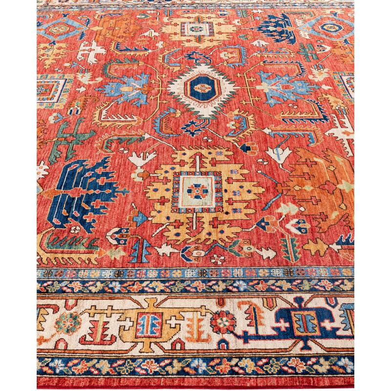 Serapi One-of-a-Kind Hand-Knotted Area Rug - Red - 9' 1" x 11' 10"
