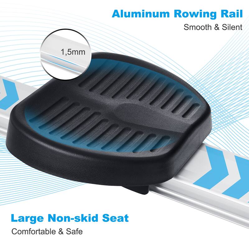 Costway Magnetic Rowing Machine, Folding Rower with LCD Display and