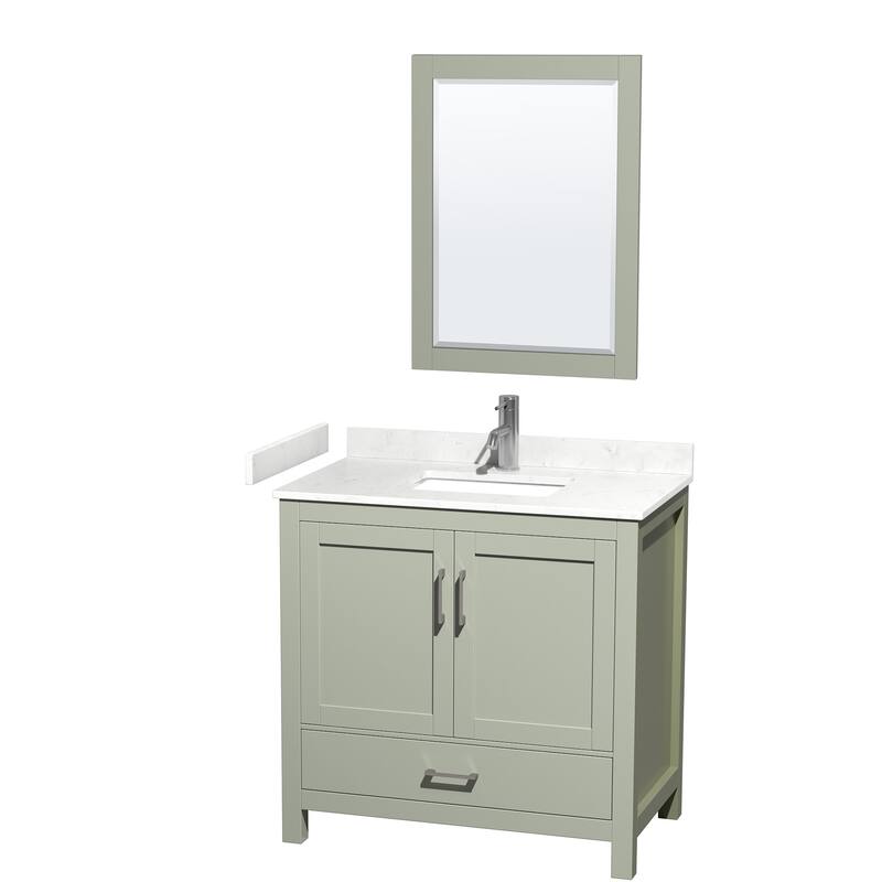 Wyndham Collection Sheffield 36" Single Bathroom Vanity, Carrara