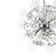 preview thumbnail 11 of 14, Art Deco Crystal Flower Glass Bubble Sunburst Chandelier 23.6in