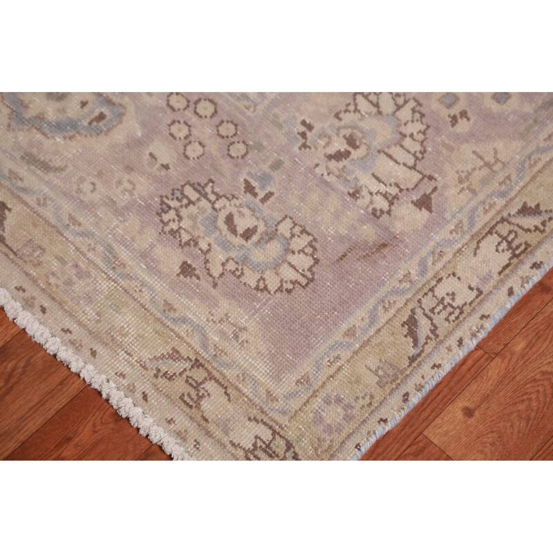 Tabriz Persian Vintage Rug Handmade Wool Carpet - 10'1" x 12'11"