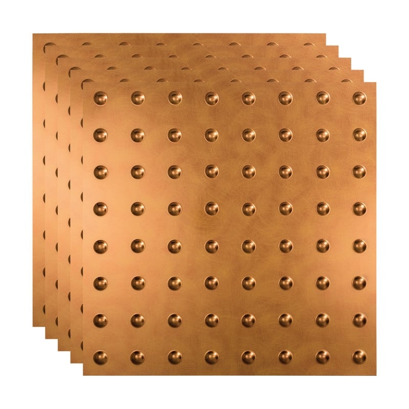 FASÄDE Dome Decorative Vinyl 2ft x 2ft Lay in Ceiling Panel in Antique Bronze (5 Pack) - 5 Pack - Antique Bronze