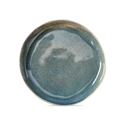 Montauk Blue Porcelain Salad Plate 8.5 Inch Dishwasher Safe Appetizer Plate for Summer Dining