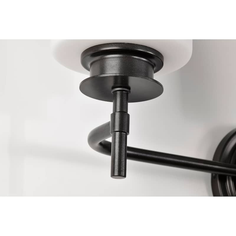 Warren 3 Light Vanity Gun Metal with Satin White Glass - Gun Metal