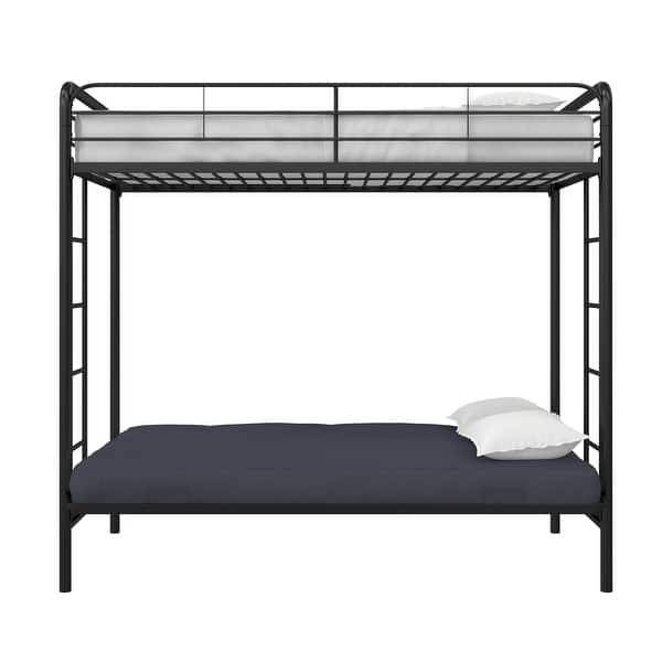 DHP Twin over Futon Black Metal Bunk Bed Bed Bath & Beyond 9459648