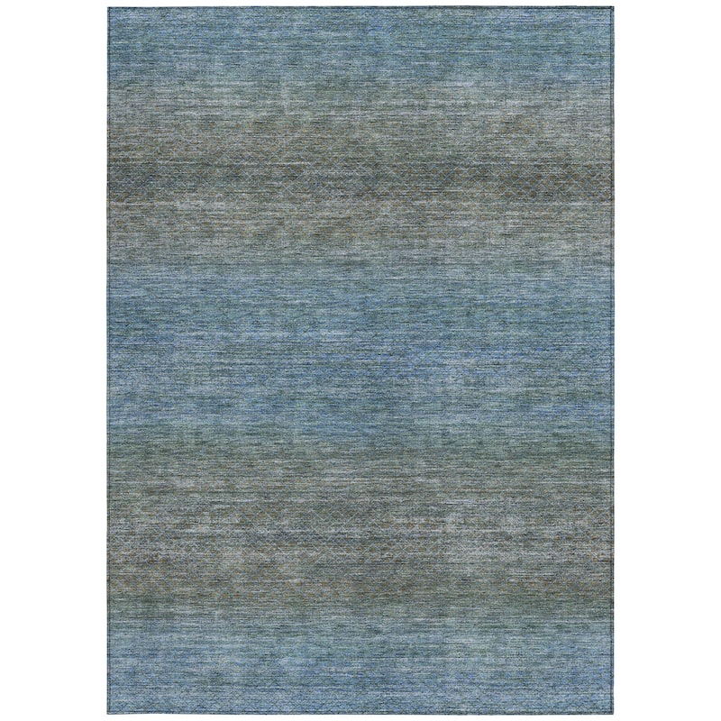 HomeRoots Geometric Transitional Rectangle Outdoor Rug