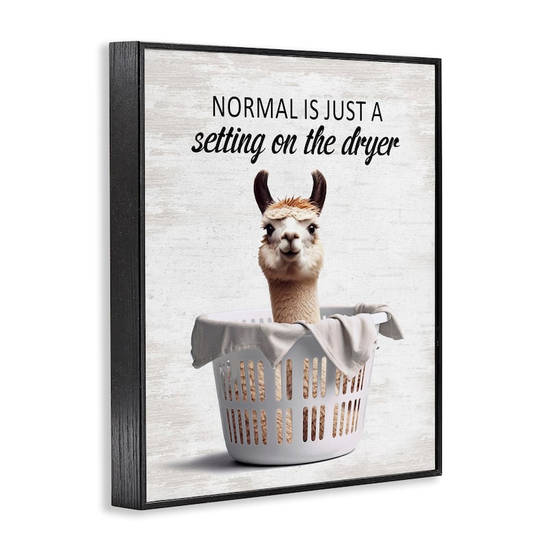 Stupell Funny Normal Dryer Quote Framed Giclee Art Design By Lettered and Lined