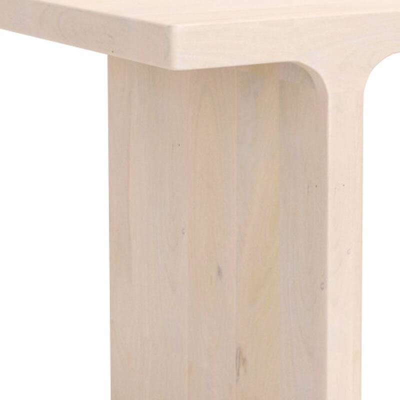 HomeRoots 20" Natural Solid Wood Pedestal End Table - 15' X '20.1' X '13