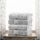 preview thumbnail 36 of 140, Superior Egyptian Cotton Pile Heavyweight Bath Towel Set of 4 Silver