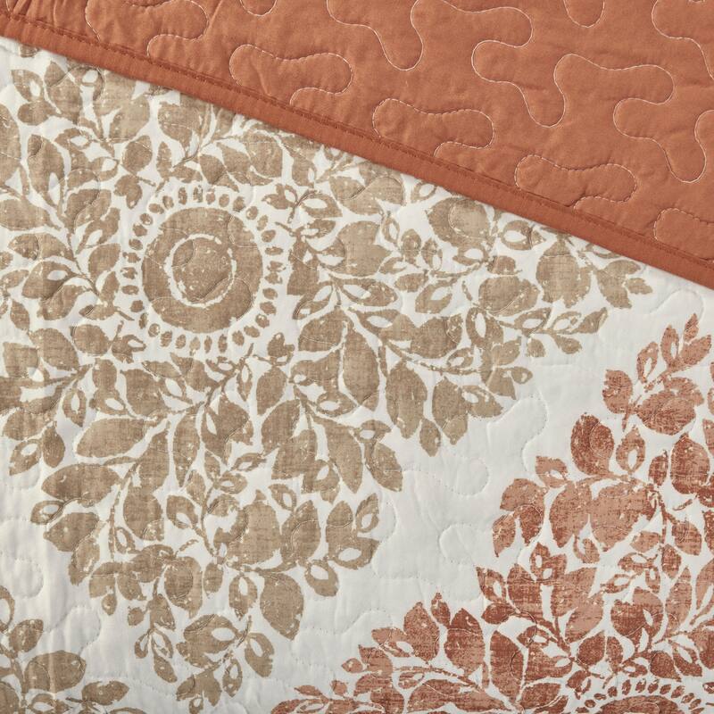 GDF Studio - 6 Piece Printed Reversible Quilt Set with Decorative Pillows