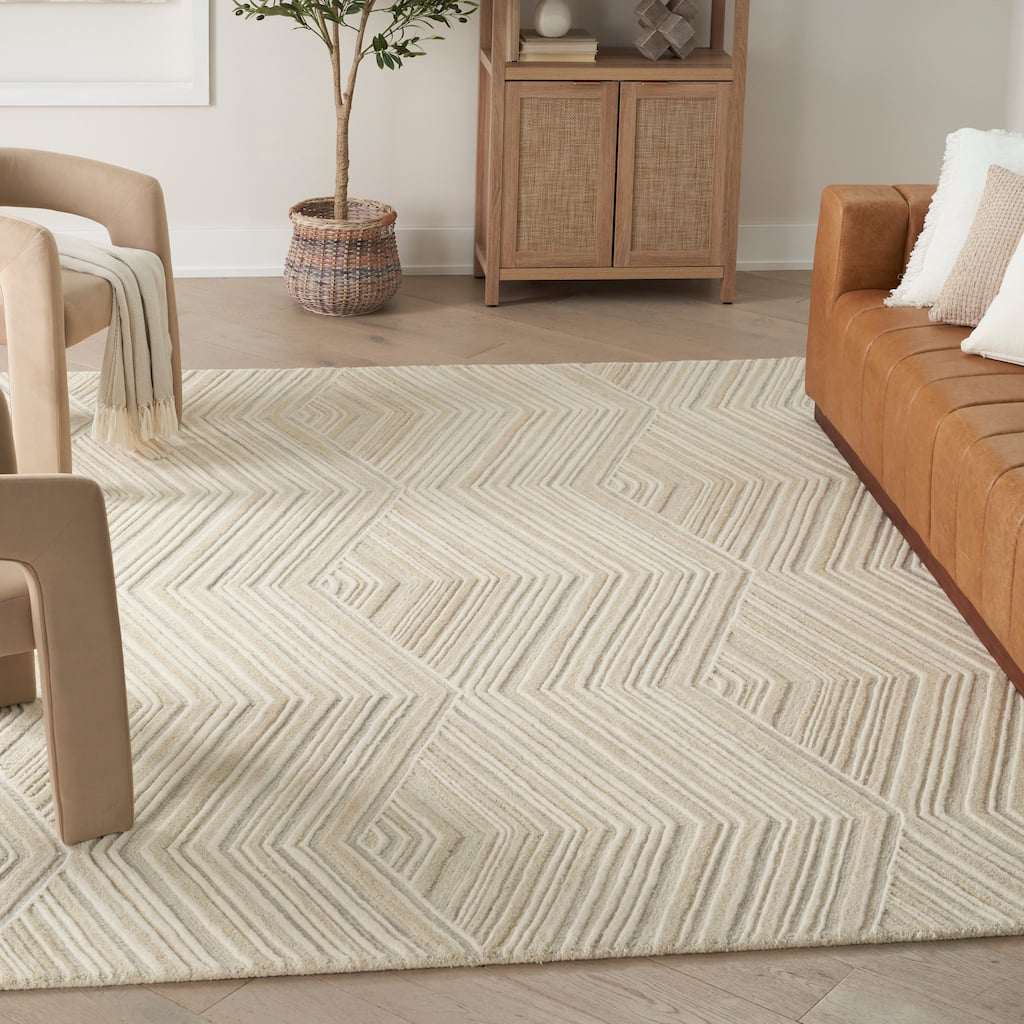 Nourison Graceful Indoor only Geometric Wool Area Rug