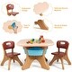 preview thumbnail 10 of 20, Kid-Friendly Activity Table & Chair Set with Built-in Storage for Creative Play