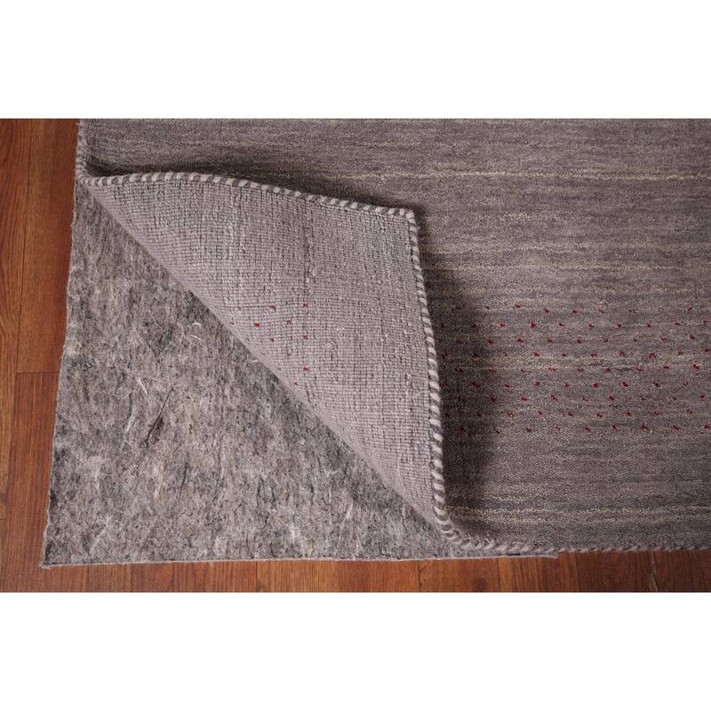 Little Animals Gray Gabbeh Indian Area Rug Handmade Wool Carpet - 5'1"x 8'0"