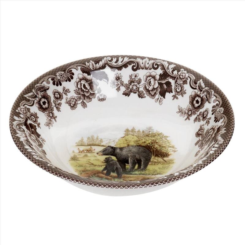 Spode Woodland Ascot Cereal Bowl - Black Bear