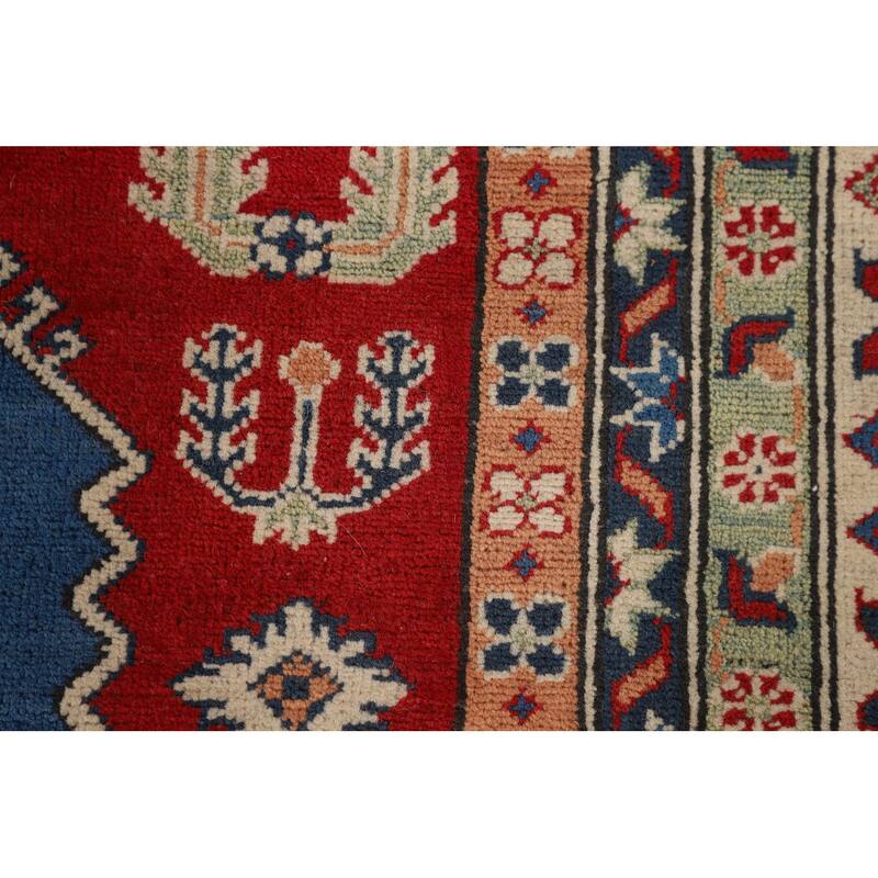 Blue Kazak Oriental Large Area Rug Handmade Wool Carpet - 9'8" x 15'7"