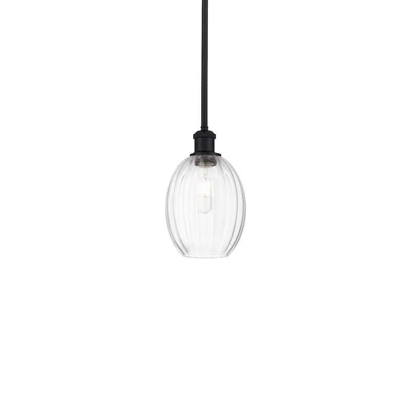 Innovations Lighting 516-1S-11-7 Preston Pendant Preston 7" Wide Mini - Matte Black / Clear