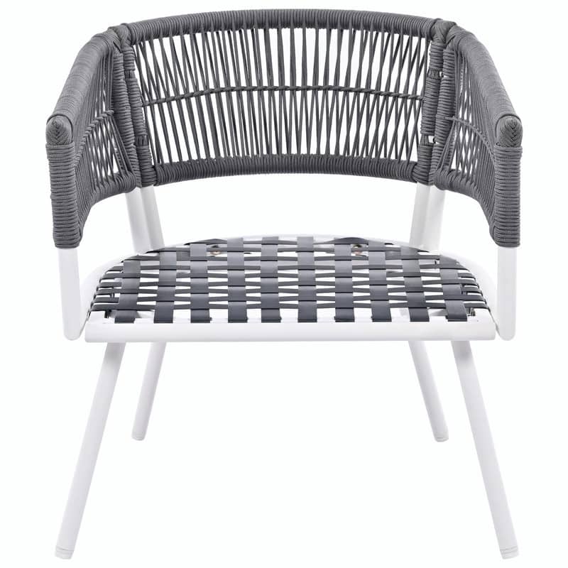 4-Piece Boho Rope Patio Furniture: Outdoor Seating with Acacia Wood Table, Thick Cushions