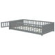 preview thumbnail 17 of 58, Twin size Floor Platform Bed with Built-in Book Storage Rack,Door