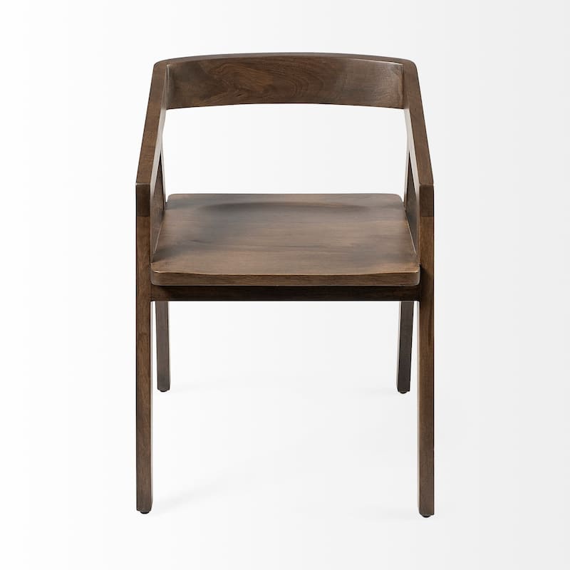 Nicholas I Medium Brown Solid Wood Dining Chair - 20"W x 22"D x 29"H