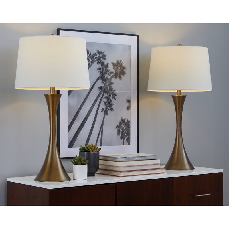Porch & Den Bakkom 29" Metal Table Lamp (Set of 2)