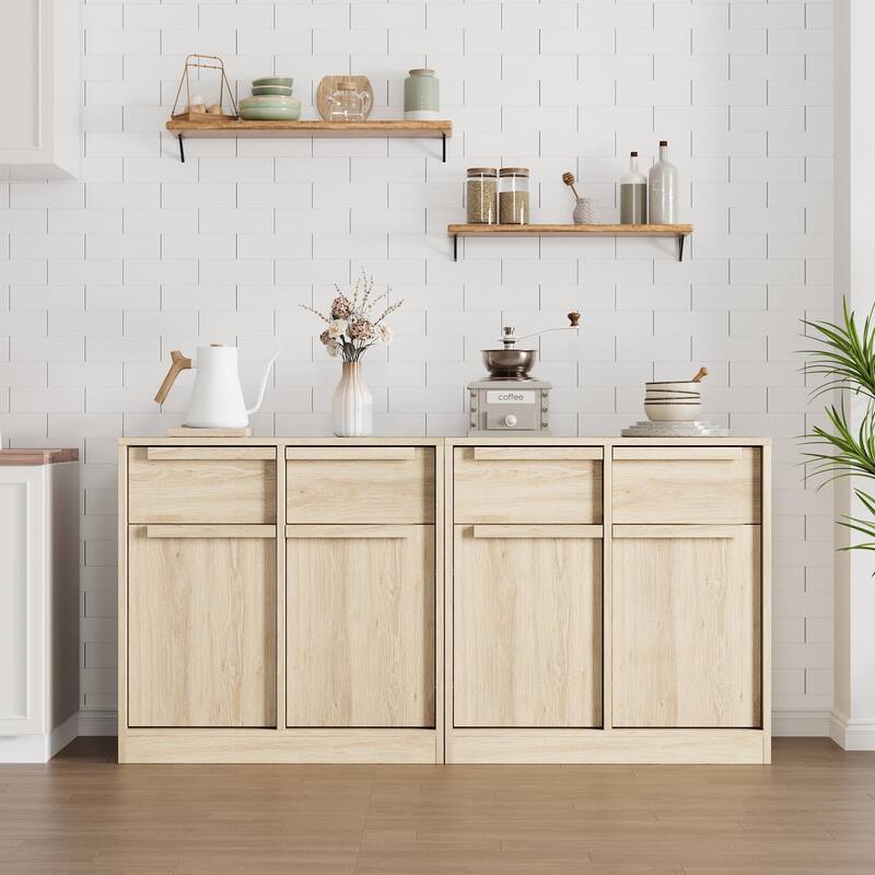 Sideboard Buffet Cabinet with 2 /4Drawers, 31.5"/62.4" Large Coffee Cabinet with Storage