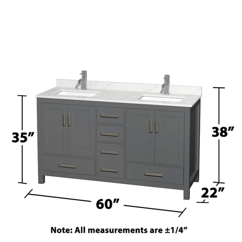 Wyndham Collection WCS141460D-QTZ-UNSM58 Sheffield 60" Free Standing