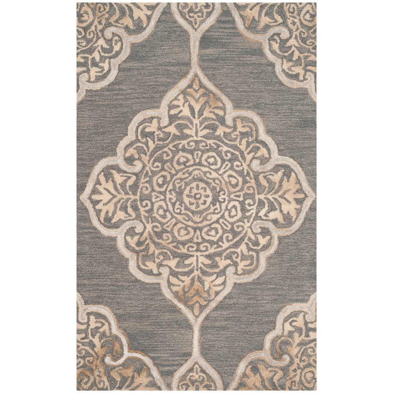 SAFAVIEH Handmade Dip Dye Emeteria Medallion Wool Rug
