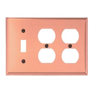 Switchplate Bright Solid Copper 2 Outlet/Toggle Renovators Supply - Bed ...
