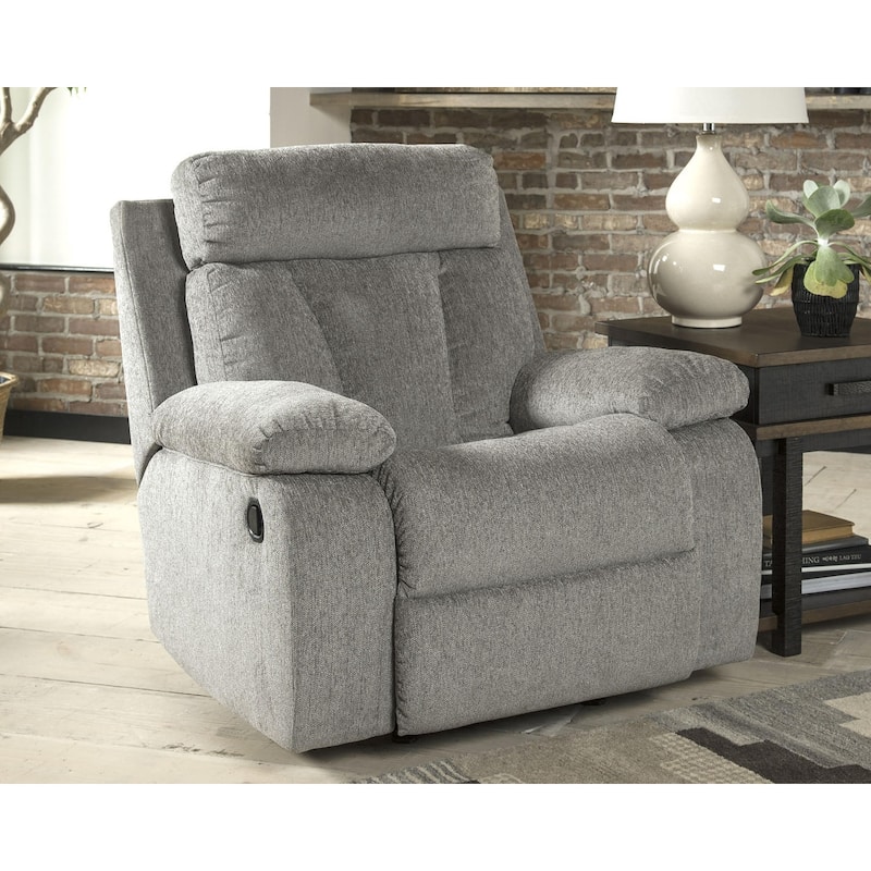 Mitchiner Contemporary Neutral Rocker Recliner Fog