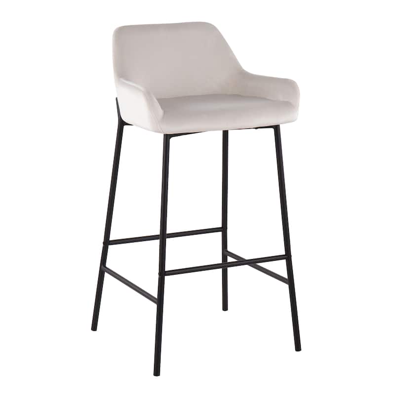 Carbon Loft Galotti Black Fixed-Height Upholstered Bar Stool - Set of 2