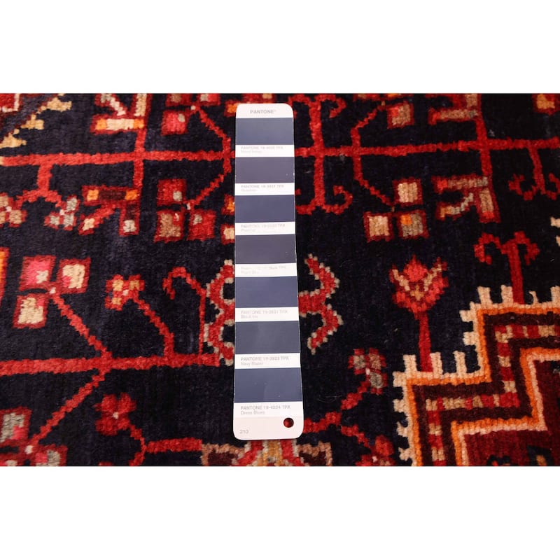 ECARPETGALLERY Hand-knotted Anatolian Vintage Dark Navy, Red Wool Rug - 4'3 x 7'11