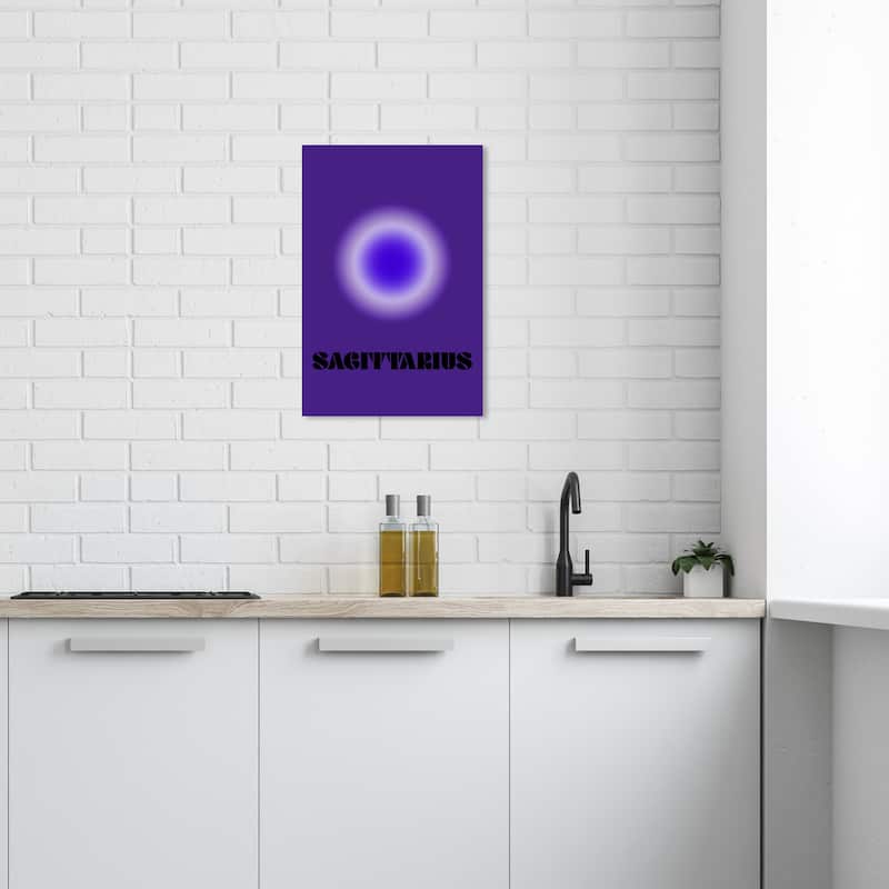 Wynwood Studio Canvas Spiritual and Religious Aura Sagittarius Purple and Modern & Contemporary Wall Art Canvas Print - 24 x 16