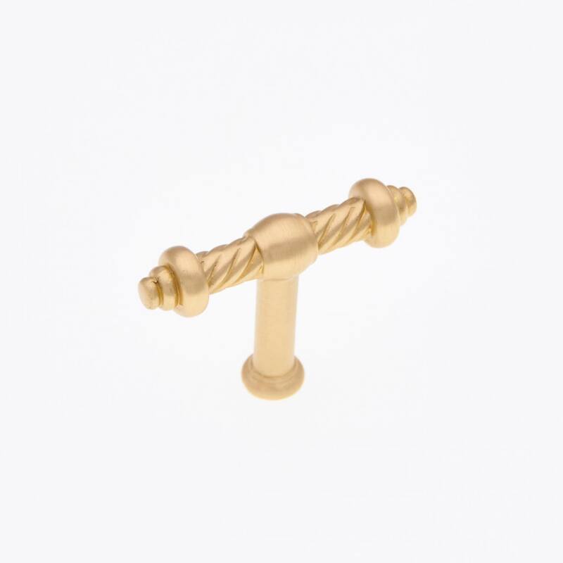 RK International Twisted 2 Inch Bar Cabinet Knob - Satin Brass