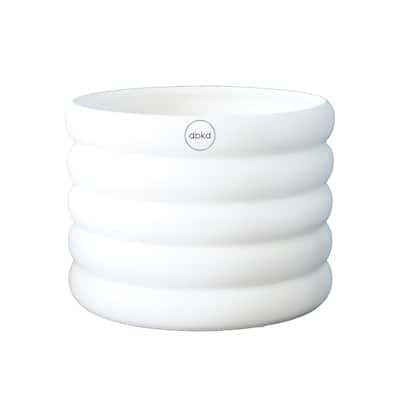 Lg. MUD White Planter - White