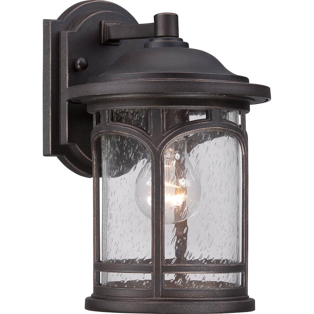 Roseto Clinton Single Light 11" Tall Outdoor Wall Sconce with a Glass