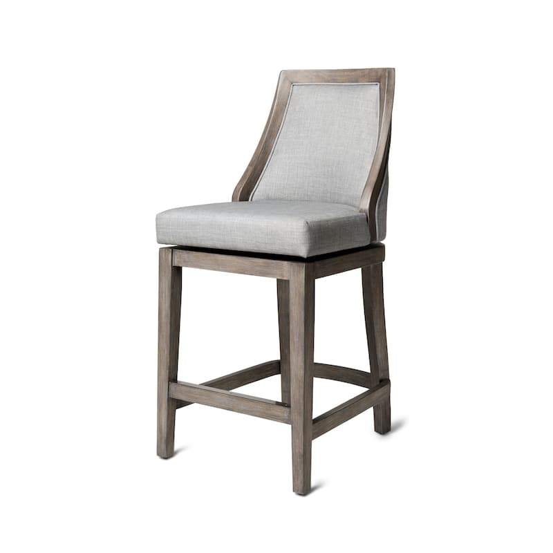 Maven Lane Vienna Swivel Kitchen Stool - Reclaimed Oak - Counter Height