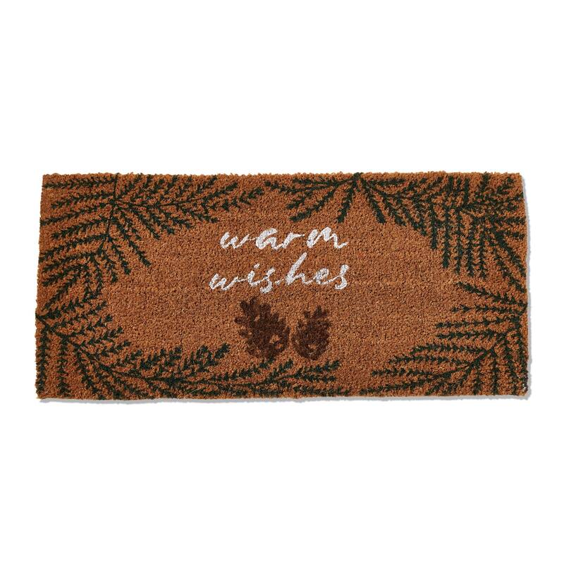 1'6"X3'3" Warm Wishes Pn Cn Estate Coir Doormat