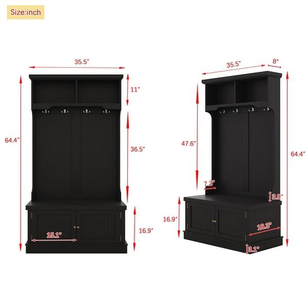 Entry Cloak Rack Cabinet with Storage - Bed Bath & Beyond - 42594823