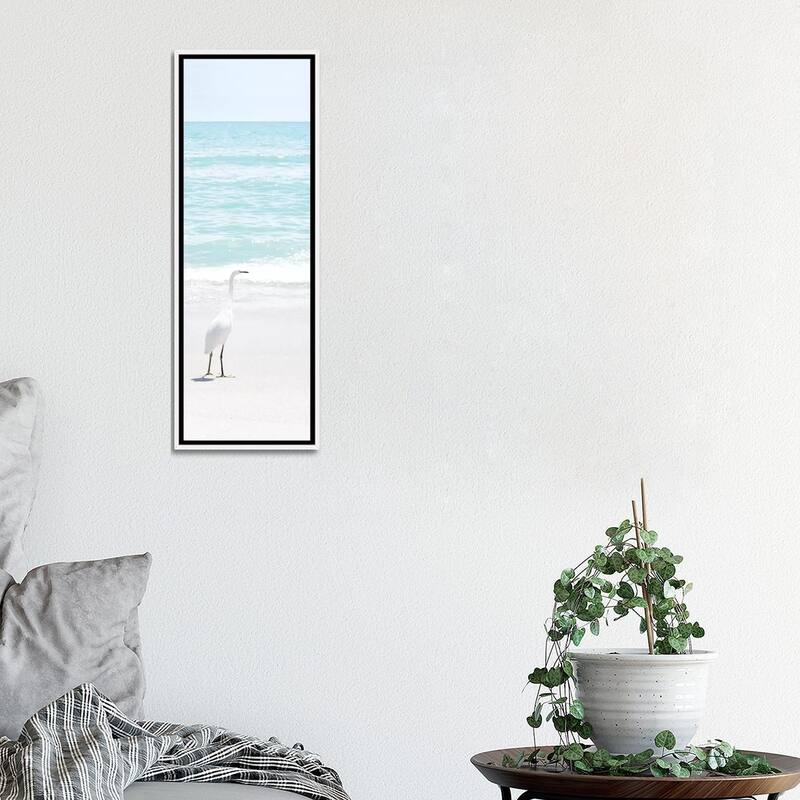 iCanvas "Summer Egret I" by Natalie Carpentieri Framed Canvas Print