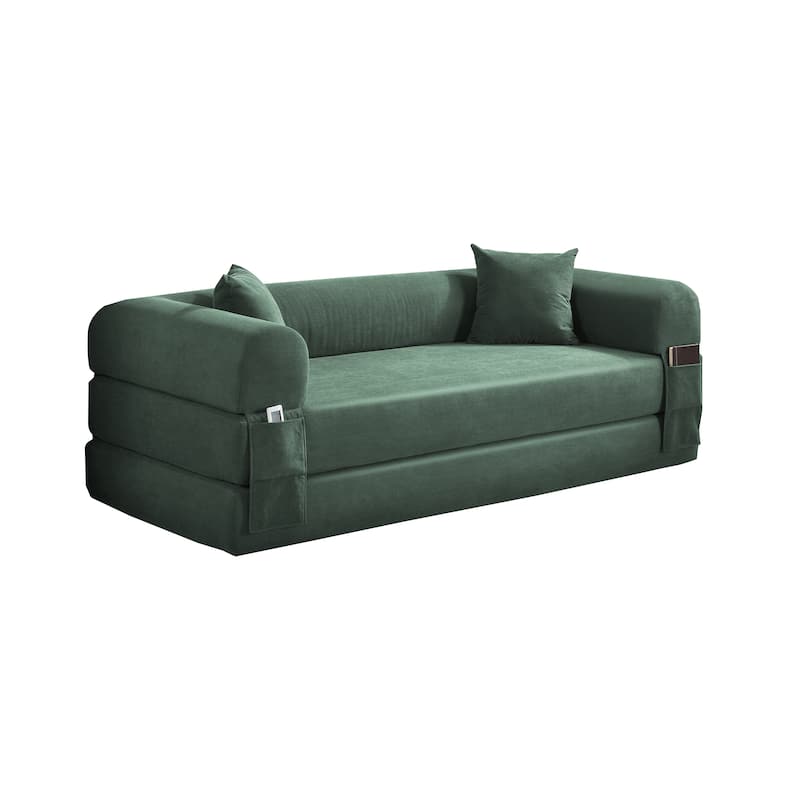 3-in-1 Convertible Sleeper Sofa with Pillows & Storage