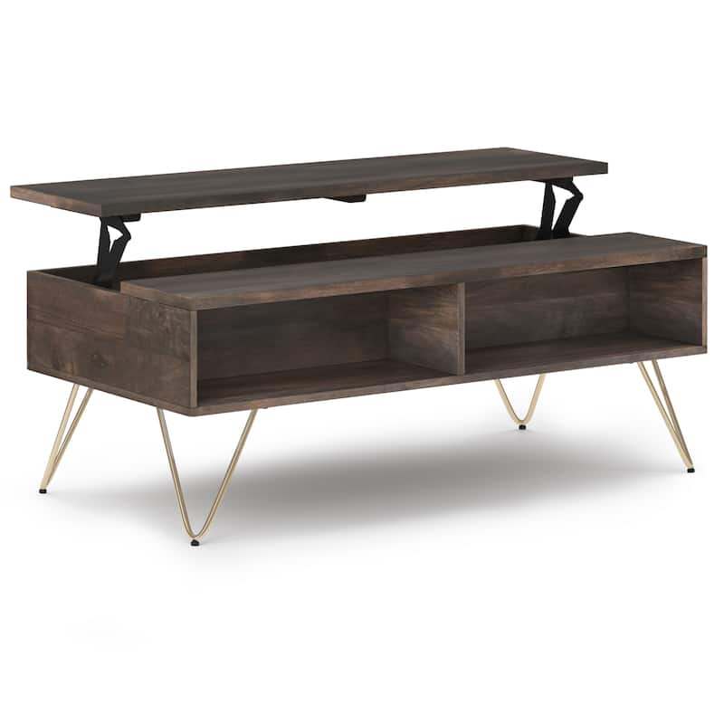 Moreno Rectangle Industrial Lift Top Coffee Table