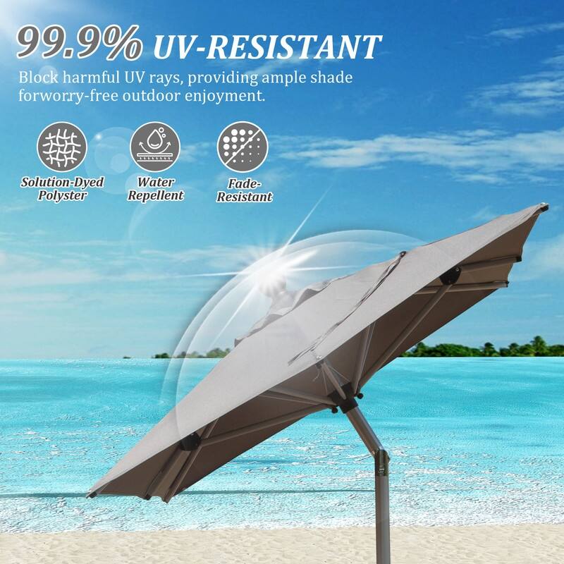 Domi Outdoor Living 6' x 4' Tilt Aluminum Patio Umbrella