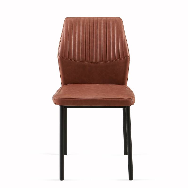 4PCS PU Metal Armless Dining Chair