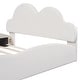 preview thumbnail 10 of 12, Queen Size Cloud-Shaped Headboard Upholstered Platform Bed with Rounded Footboard and Convenient Pocket for Storage, Beige