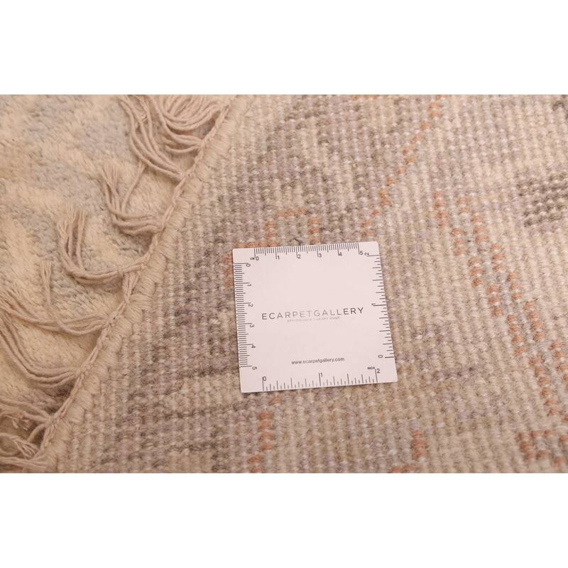 ECARPETGALLERY Hand-knotted Royal Oushak Ivory Wool Rug - 7'9 x 7'7