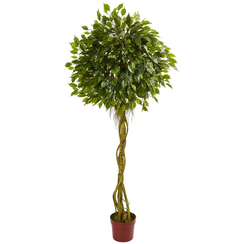 Artificial Topiary Tree 6ft - Indoor Outdoor Green Bush, UV Proof, Victorian Style Décor, Home Garden Accent
